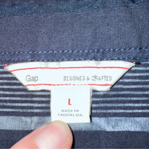 Gap Navy blue gathered waist blouse - Picture 3 of 3